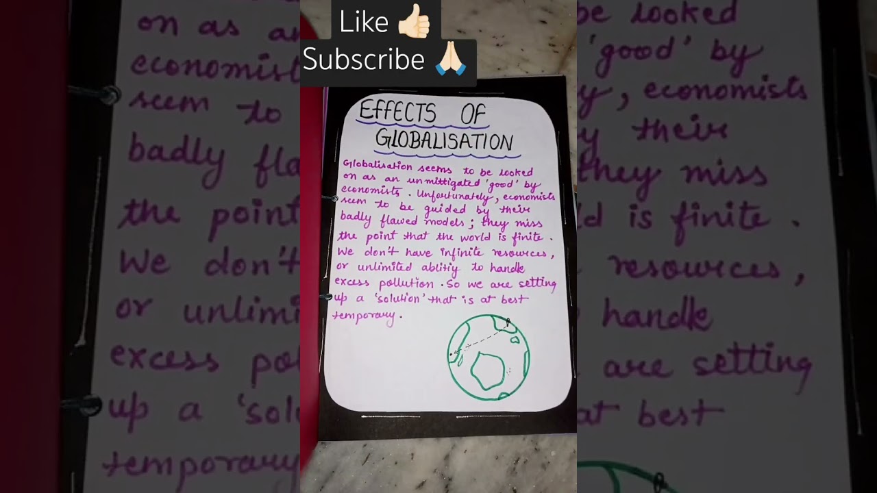 Political science.. globalisation.. project file. Class 12th.. humanities..#class12 #education