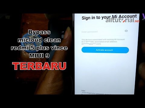 Bypass Unlock MI Account Micloud Clean Redmi 5 Plus Vince MIUI 9