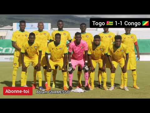 Togo vs Congo (1-1) Terminé. Buts Alaixys Romao 20', Placca Fessou 56'