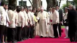 Pope Francis arrives in Malacañang