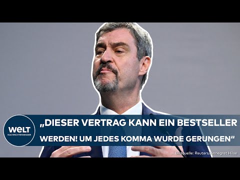 BERLIN: Markus Söder zeigt sich zufrieden! "Koalitionsvertrag holt Deutschland auf der Defensive"