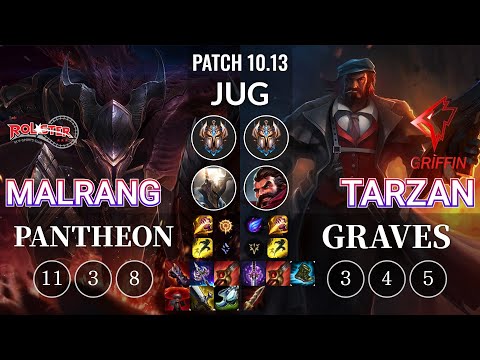KT Malrang Pantheon vs GRF Tarzan Graves Jungle - KR Patch 10.13