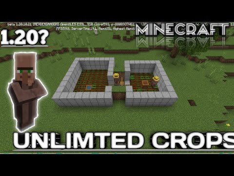 MINECRAFT  VILLAGER AFK CROP FARM 1.20 TUTORIAL-POTAO WHEAT CARROT