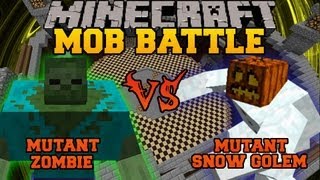 Mutant Zombie Vs Mutant Snow Golem - Minecraft Mob Battles - Mutant Creatures Mod Mutant Zombie Vs Mutant Snow Golem - Minecraft Mob Battles - Mutant Creatures Mod