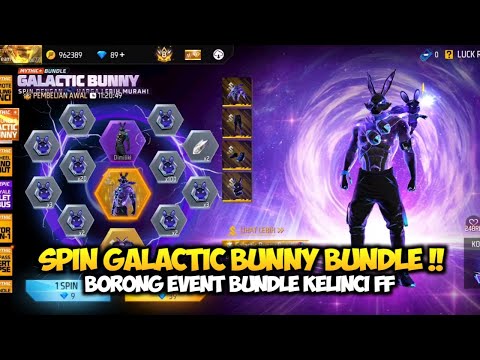 SPIN THE LATEST GALACTIC BUNNY BUNDLE EVENT FF USING PURPLE DIAMOND TICKETS! FF RABBIT BUNDLE