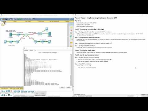 Cisco RnS - Lab 11.2.3.6 Packet Tracer - Implementing Static and Dynamic NAT