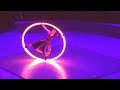 Circus Performance Equilibrists Dance With A Hoop Super