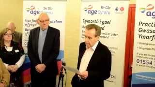 preview picture of video 'Terry Griffiths opens the new Age Cymru Sir Gar HQ in Llanelli'