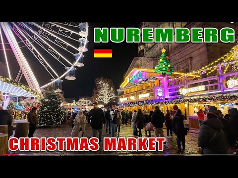 ✨Nuremberg Christmas Markets & City Walk 2024 | Nuremberg Night Walk 4K