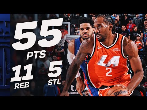 Kawhi Leonard Set NEW CAREER-HIGH 55 PTS vs Pistons | December 28, 2025