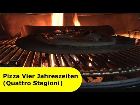 072 - Pizza quattro stagioni (Vier Jahreszeiten) │ Weber-Kugelgrill und Moesta-Pizzaring