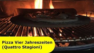 072 - Pizza quattro stagioni (Vier Jahreszeiten) │ Weber-Kugelgrill und Moesta-Pizzaring