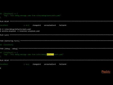 Hands On Infrastructure Automation with Ansible Using Variables for All Roles| packtpub com