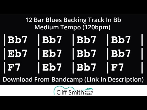 Bb - Medium Tempo 12 Bar Blues Backing Track (120bpm)