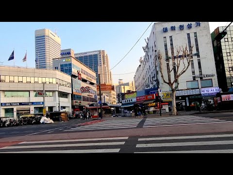 [caminhada na Coreia] Vista da rua Jongno-gu em Seul (explorando a Coreia do Sul)