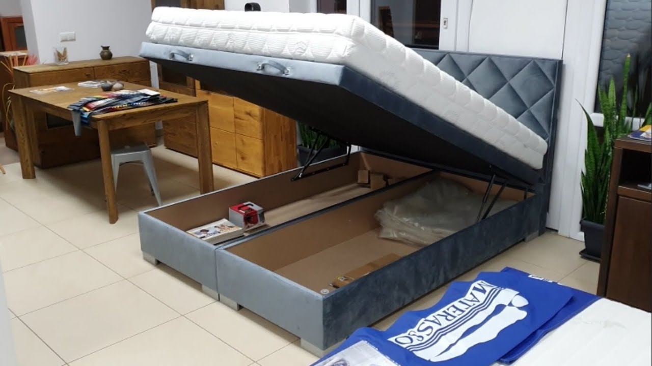 Łóżko do małej sypialni. Łóżko ze skrzynią.