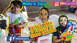 MANU E JOCA EM - NUNCA ABRA O PACOTE DE CHIPS ERRADO! Open a packet of chips