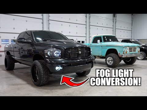 Dodge Ram Fog Light Conversion!!! The OEM Way!  Custom Lighting & Dark Tint EVERYWHERE!!!