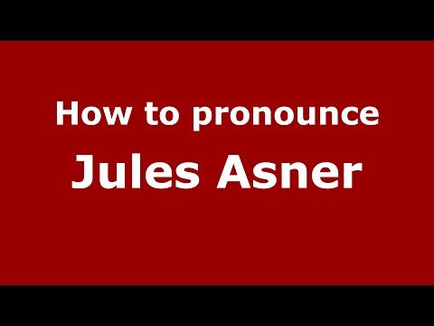 How to pronounce Jules Asner (American English/US)  - PronounceNames.com
