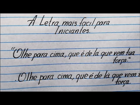 The easiest letter for beginners to practice calligraphy. Uppercase Alphabet.