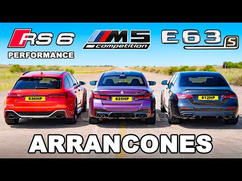 Nuevo Audi RS6 vs BMW M5 vs AMG E63: ARRANCONES