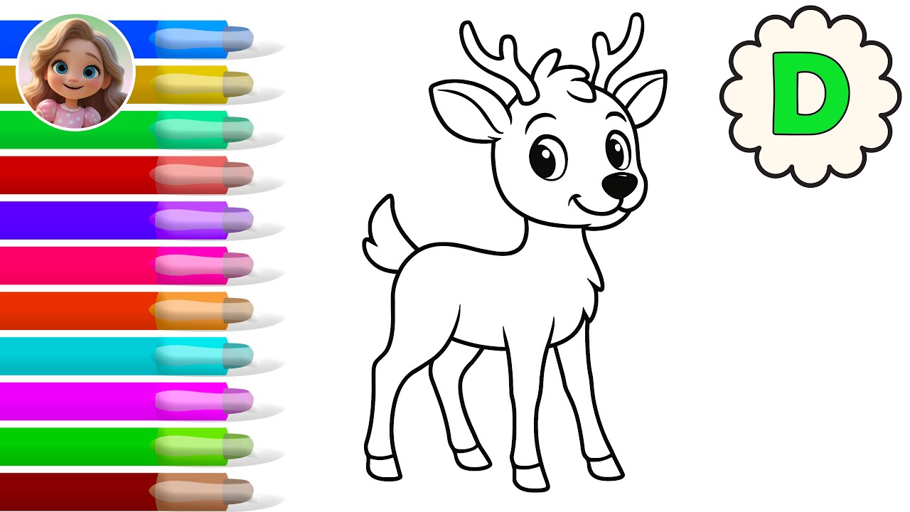 🎨🅰️ Learn the Letter D and Draw a Deer! | Fun ABC Learning for Toddlers 🐜✏️