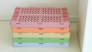 스프링 파스텔컬러 폴딩박스/접이식수납함/폴딩바스켓/접이식박스