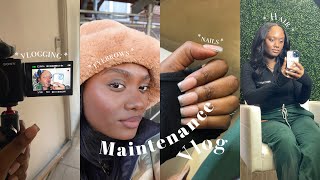 MAINTENANCE VLOG 2023 | Quick weave with leave out | new  nails set | eyebrows threading