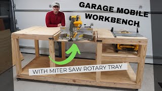 DIY Garage Mobile Workbench / Miter and Table Saw / How I Built In 10 Steps
