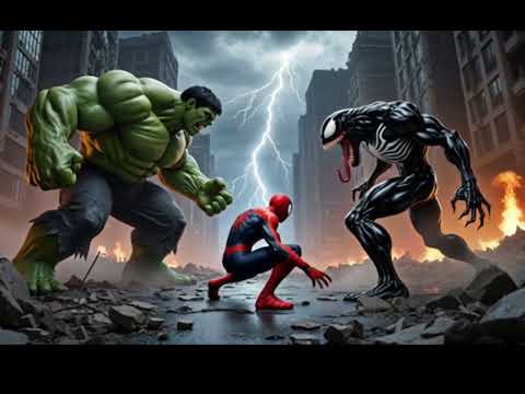 Hulk vs Spider-Man ⚡ Epic Night Battle | Cinematic AI Short