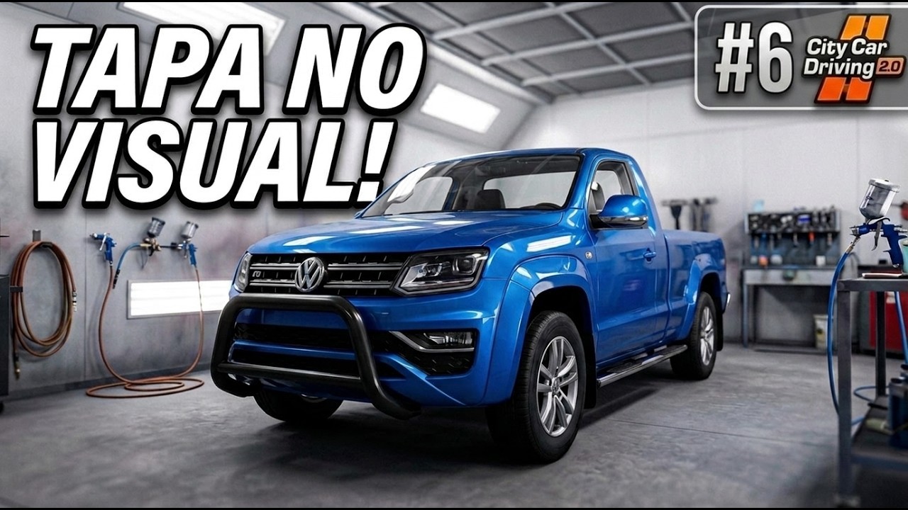 DEI UM TAPA NO VISUAL DA AMAROK! - City Car Driving 2.0 #6