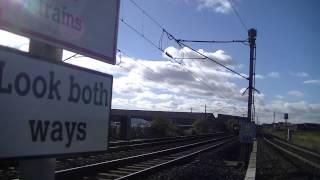 preview picture of video 'Tyne and Wear Metro - Metrocars 4054 and 4075 pass Palmersville Industrial Crossing'