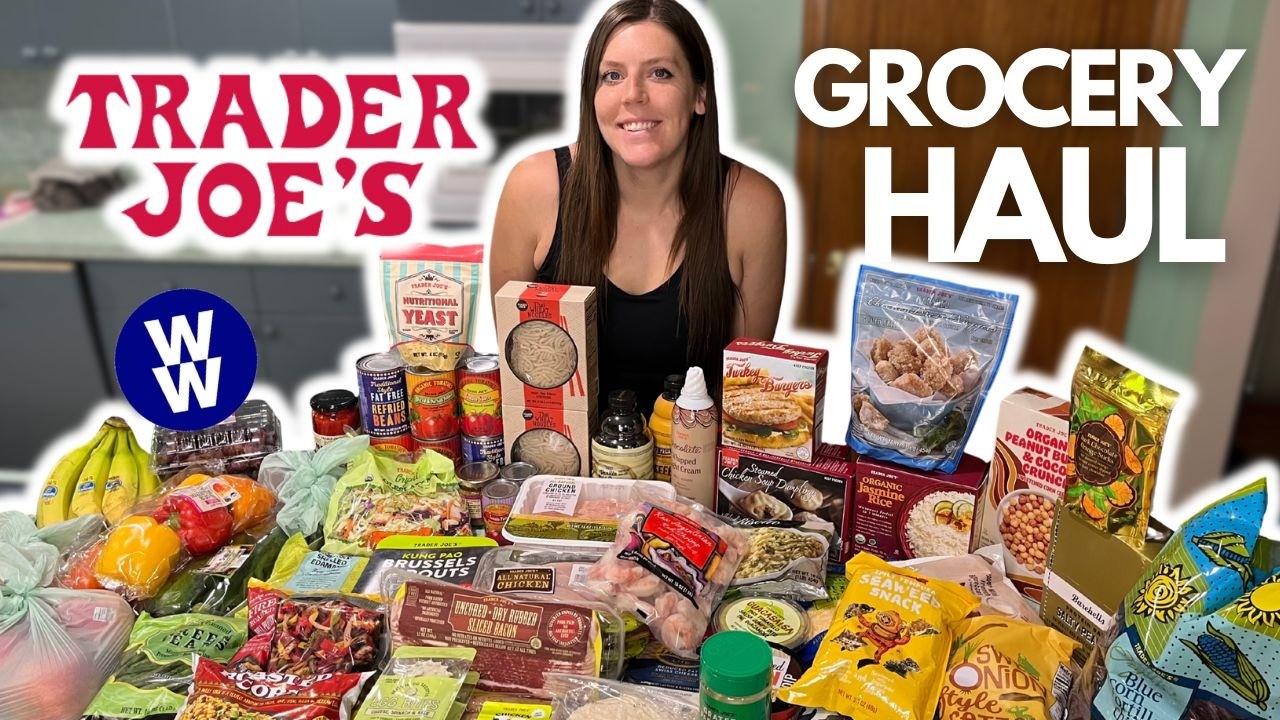 Huge Healthy Trader Joe's Grocery Haul | WeightWatchers Points Calories Prices | Weight Loss Journey