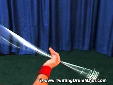 The Twirling Drum Major - Four Finger Twirl Demonstration