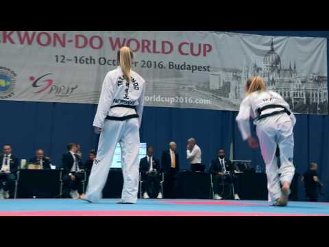 Pre-arranged Free Sparring, Senior Female, ITF World Cup 2016 - Budapest