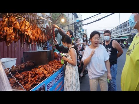 Amazing Street Food - Selling Chicken, Duck And All Kind Of Grill Meat At Phsar Kandal Market
