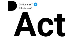 Act Antonyms | Opposite Words 
