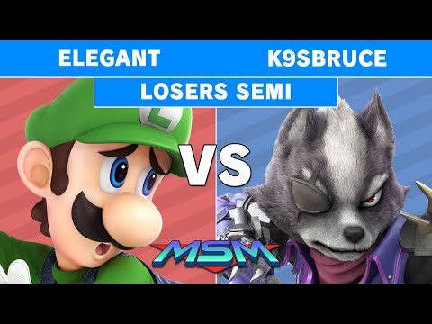MSM 186 - Elegant (Luigi) vs PA | K9SBruce (Wolf) Losers Semi Final - Smash Ultimate