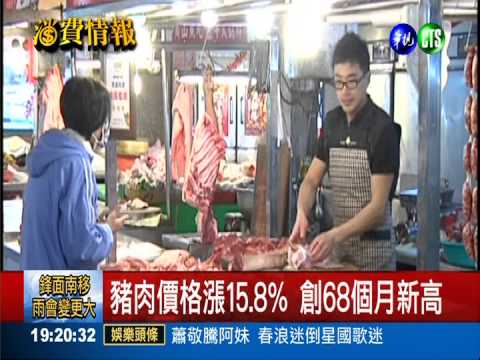 豬肉價格漲15.8% 創68個月新高