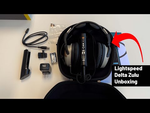 Lightspeed Delta Zulu Aviation Headset  - unboxing and included accessories