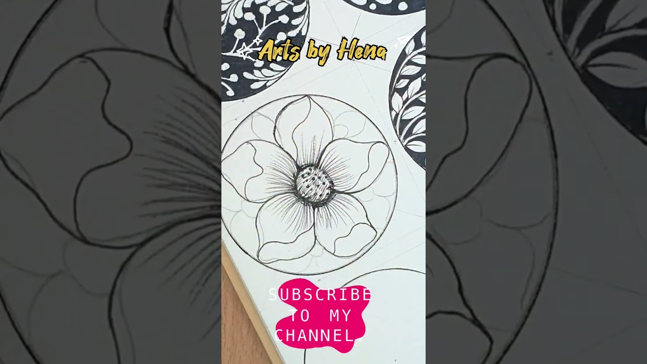 Zentangle Pattern 💗🍀🌱🌿☺🌸😍 #zentangle #zentangleart #zendoodles #floral #flowers