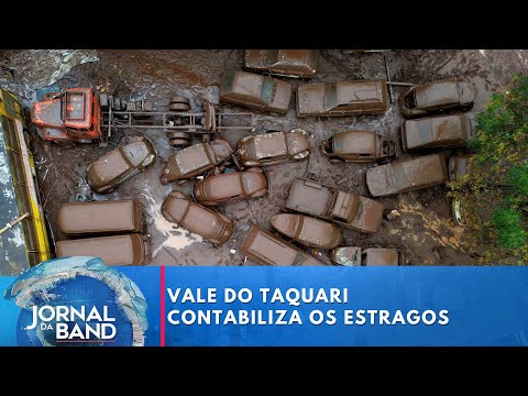 Vale do Taquari contabiliza os estragos após queda do nível do rio | Jornal da Band