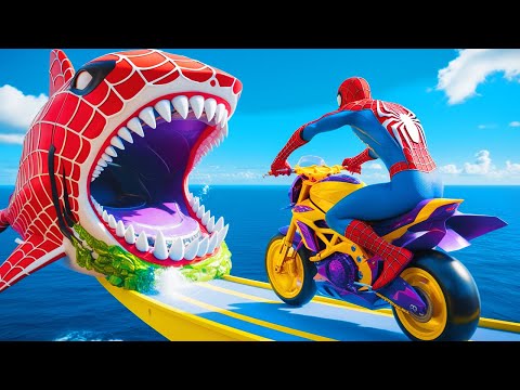 GTA 5 EPIC RAGDOLL SHOW SPIDERMAN VS COLOR MINION FALLS & FAILS LIVE GTA V #gta #shortsfeed