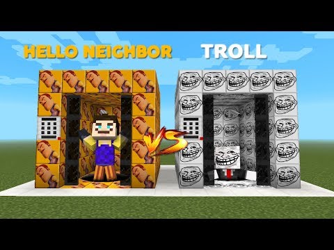 HELLO NEIGHBOR VS TROLL ASANSÖR ŞANS BLOKLARI - Minecraft