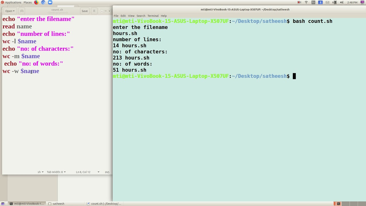 System Administration lab (SA lab) - shell programming 9 -exp 12