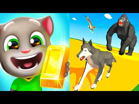 Talking Tom Gold Run 🆚 Epic Animal Hop & Smash Run 3D (Gameplay HD)