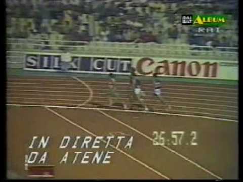 EUROPEI ATENE 1982 10 000 L'ORO DI COVA IN DIRETTA  AL TG1