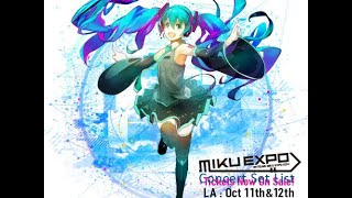Miku Expo 2014 LA and NY Concert Set List