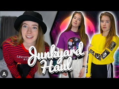 JUNKYARD TRY-ON HAUL (worst model ever strikes again)