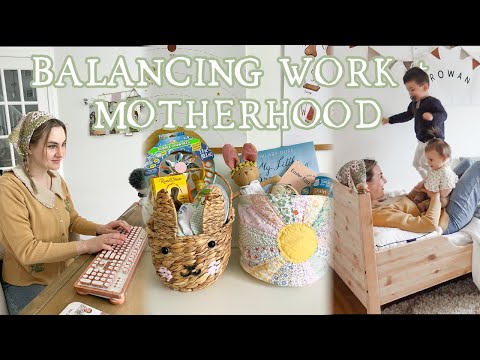 A REAL DITL of a Work from Home Mom + Spring Crafts!